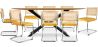 Pack Mesa de Jantar em Madeira Design Industrial (220cm) & 8 Cadeiras de Jantar em Vime - Estofos em Veludo - Martha image 7
